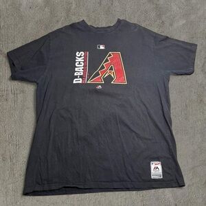 Arizona Diamondbacks 2XL Majestic  Black T-Shirt